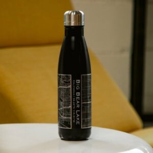 Big Bear Lake - California Engraved Map Insulated Bottle in Matte
