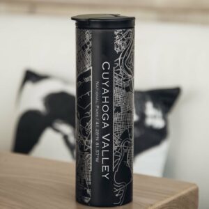 Cuyahoga Valley National Park Engraved Topographic Map Tumbler in