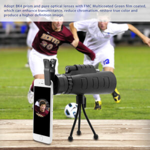 10X HD Monocular Telescope with Phone Clip & Tripod